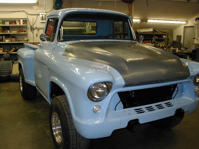 Custom 55 Chevy Truck Hood